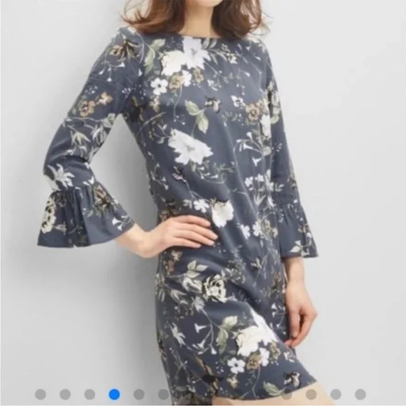 green floral dress long sleeve Baltic Born Womens Agnes Satin Maxi Dress | Dark Green Floral main image 0